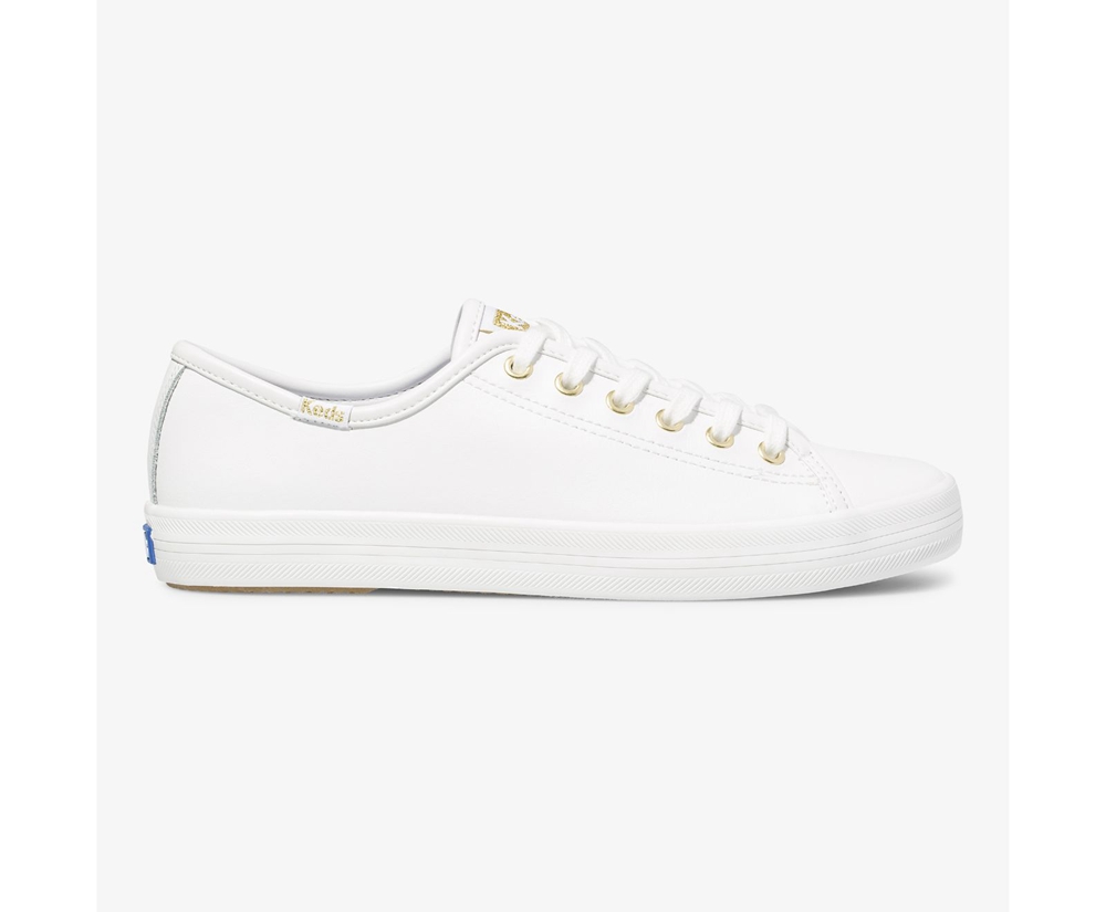 Keds Sneaker Damen Weiß - Kickstart Leder - KQM-819703